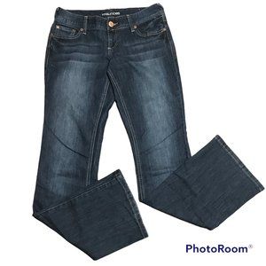 Maurices Dark Blue Boot Cut Jeans 3/4